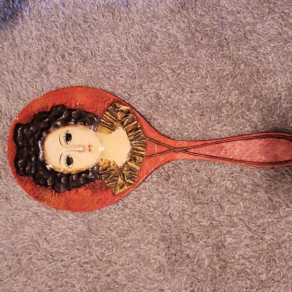 Vintage Papier-Mache Mirror.